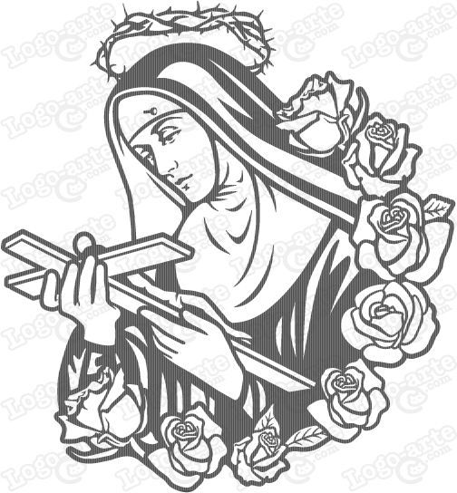 Imagem vetorizada de santa rita de cãssia pa corte em plotter e gravaãão desenho jesus imagem vetorizada desenhos nossa senhora