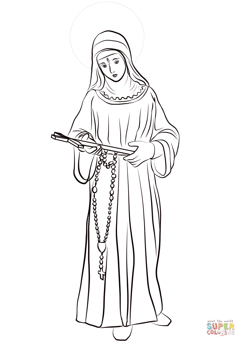 Saint rita of cascia coloring page free printable coloring pages