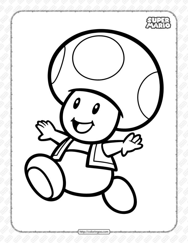 Free printable super mario toad coloring page super mario coloring pages mario coloring pages coloring pages