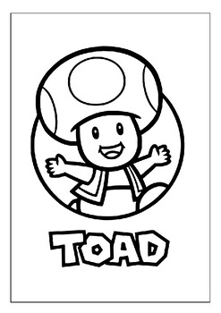 Printable toad mario coloring pages fueling imagination in young artists