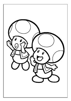 Printable toad mario coloring pages whimsical adventures await young artists