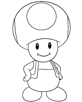 Mario super mushroom coloring page