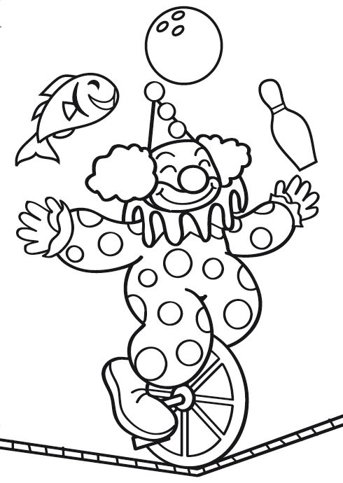 Desenhos para pintar circo artigianato da pagliaccio libri da colorare pagine da colorare per bambini