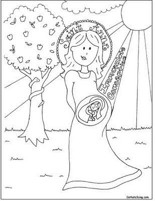 Explain the immaculate conception to kids catholic coloring catholic crafts catholic kids