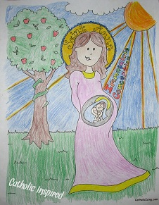 The immaculate conception coloring page
