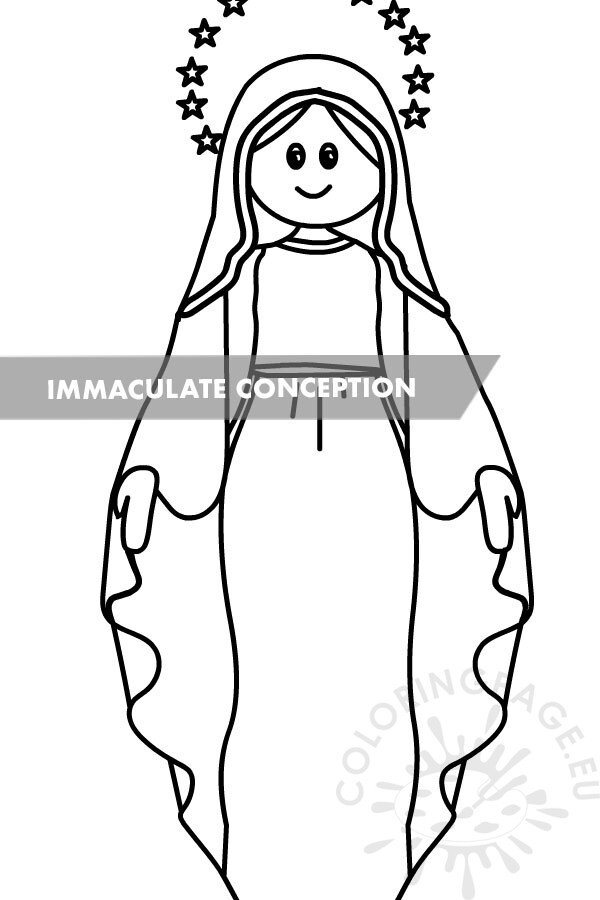 Immaculate conception free printable coloring page