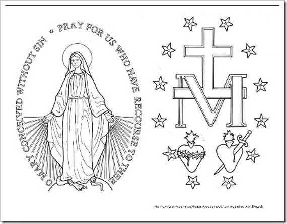 Immaculate conception coloring pages catholic coloring catholic symbols catholic tattoos