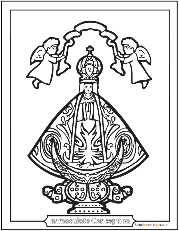 Immaculate conception coloring pages âïâï december holy day