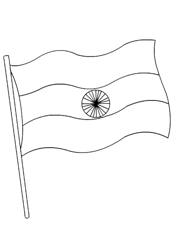 Coloring pages printable indian flag coloring page