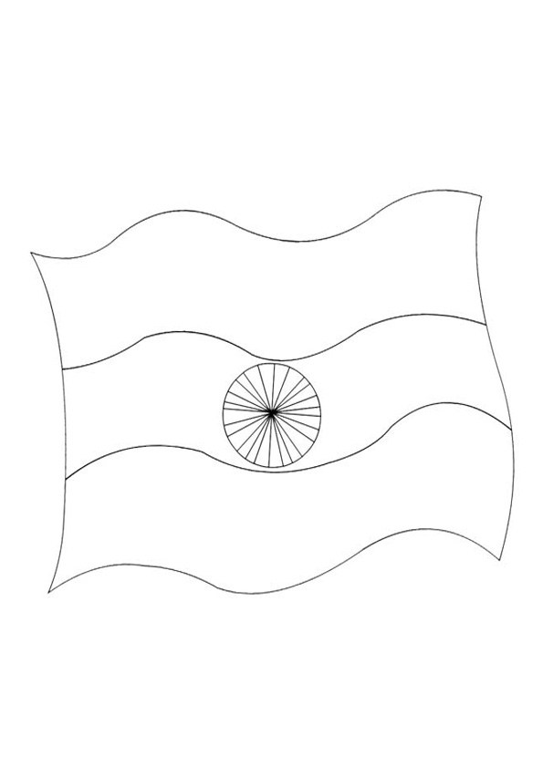 Coloring pages india nation flag coloring page