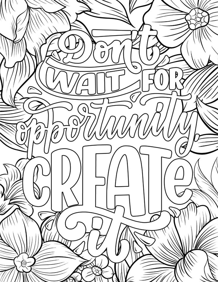 Inspirational quotes coloring pages inspirational instant download