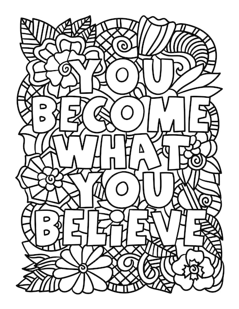 Motivational quotes coloring pages pdf vectors illustrations for free download