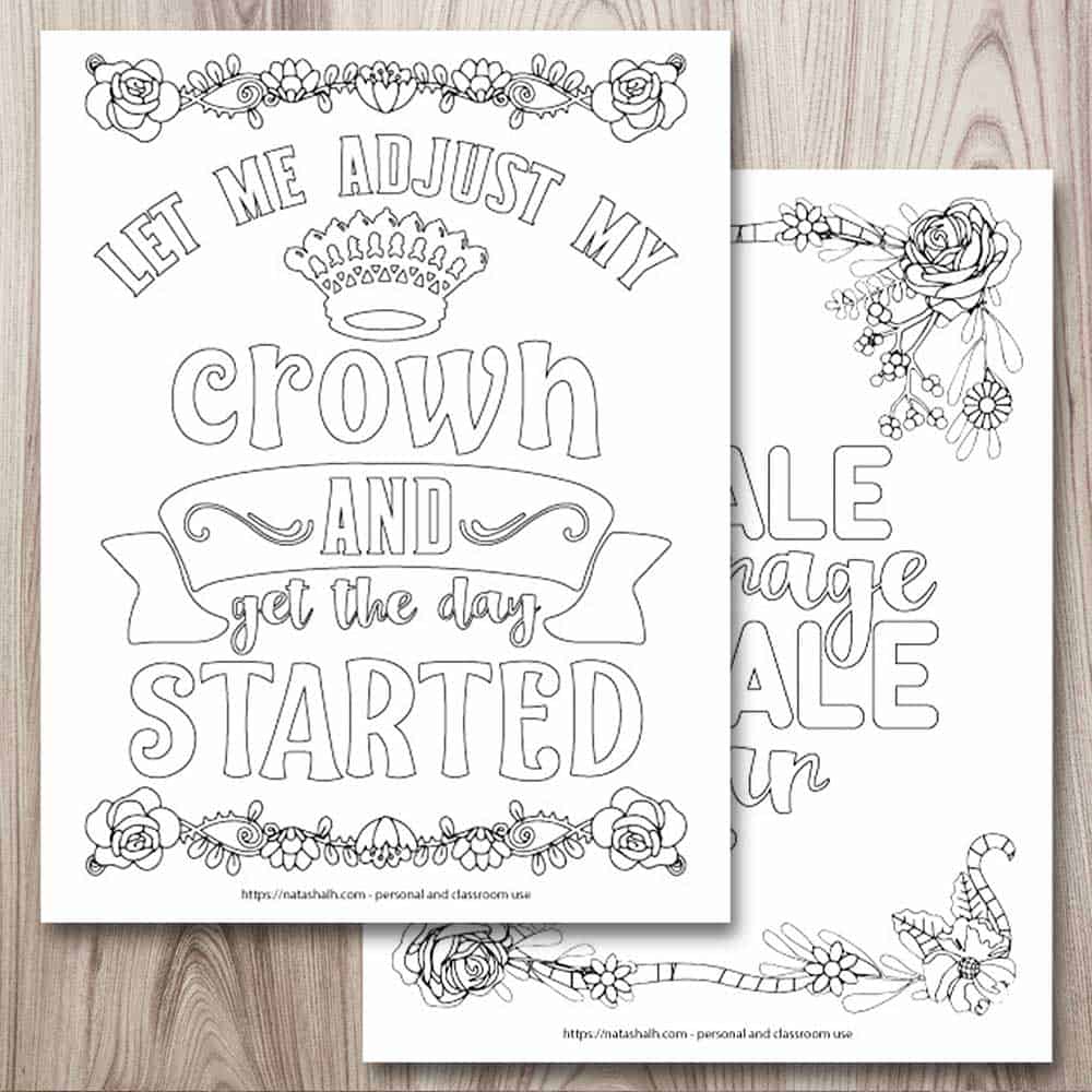 Free inspirational coloring pages for when youre having a tough day