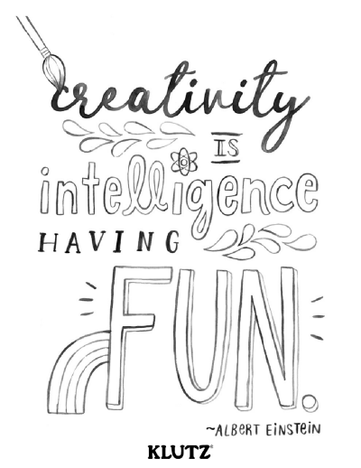 Printable inspirational coloring pages from klutz