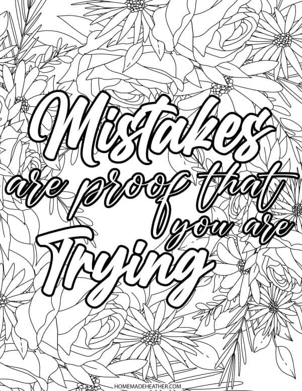 Free motivational quotes coloring pages homemade heather