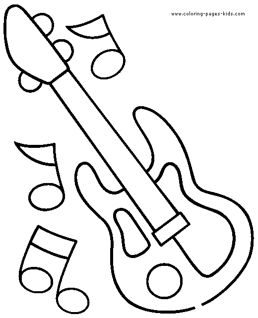 Music color page free printable coloring sheets for kids dibujos de instrumentos musical dibujos de guitarras pãginas para colorear