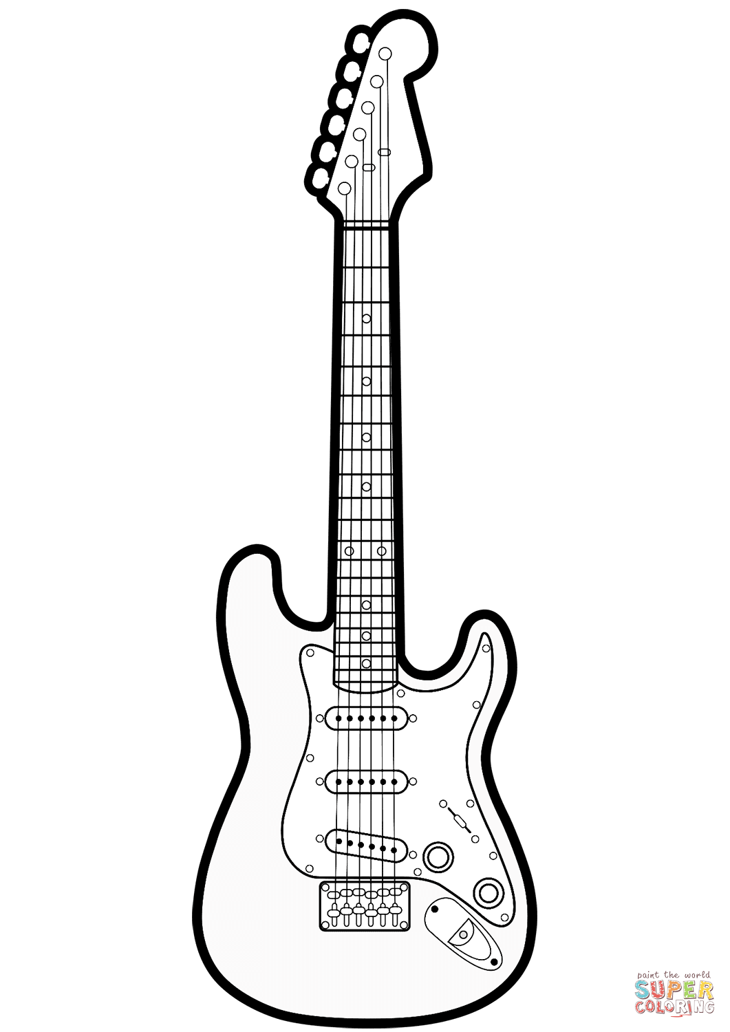Dibujo de guitarra electrica para colorear dibujos para colorear imprimir gratis