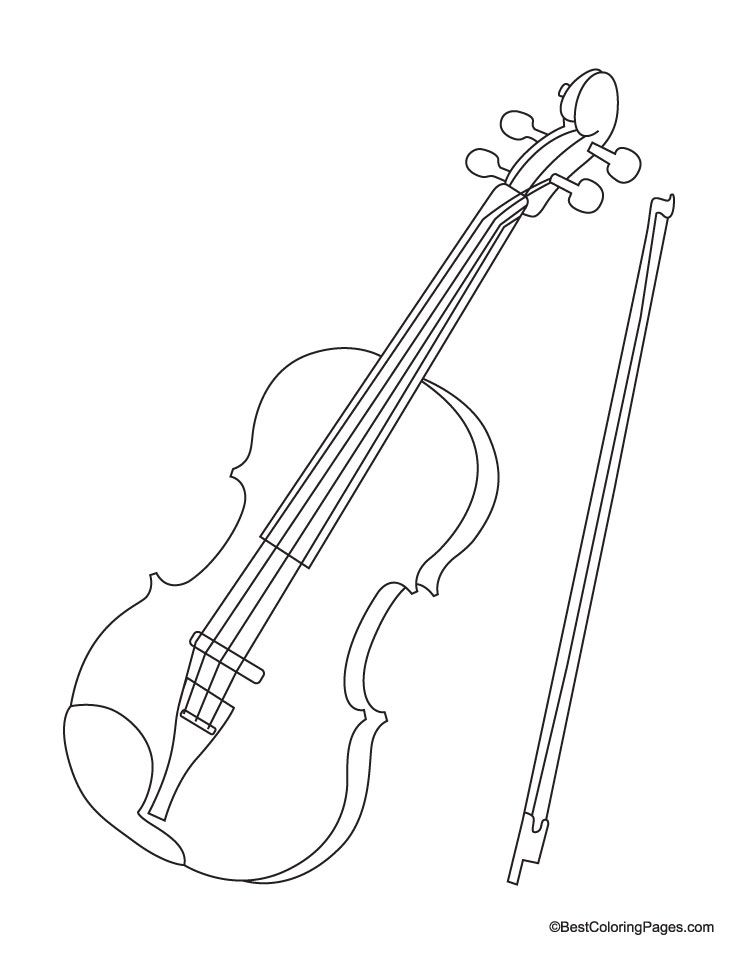 Violin coloring page download free violin coloring page for kids dibujos de instrumentos musical instrumentos musical pãginas para colorear