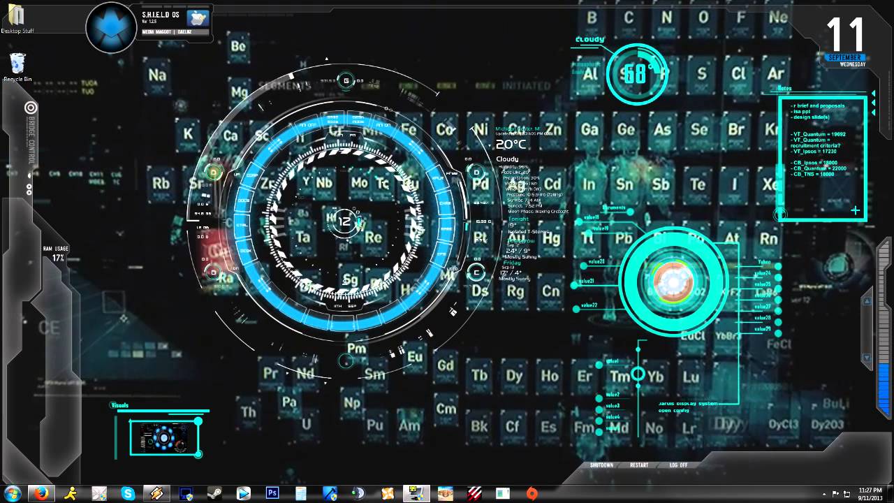 Iron man jarvis animated backgrounddesktop