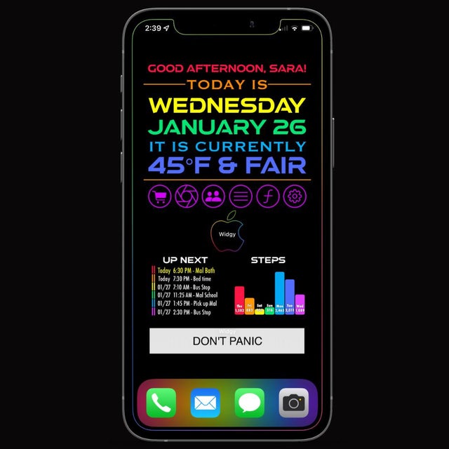 Sharing the qr codes and wallpaper for my black rainbow apple widget as requested rwidgy