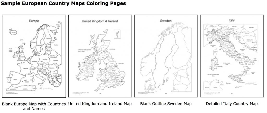 European country maps coloring book new release
