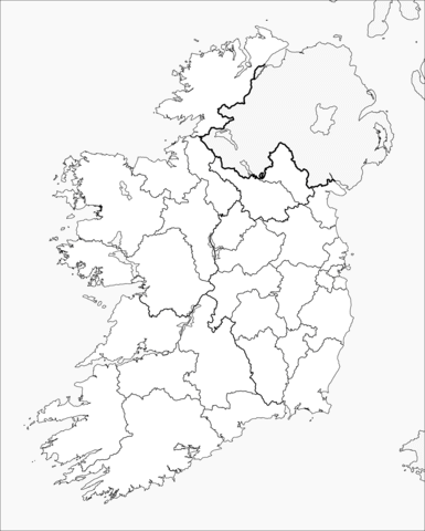 Ireland map coloring page free printable coloring pages