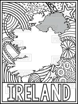 Ireland coloring pages by the virtual explorer tpt