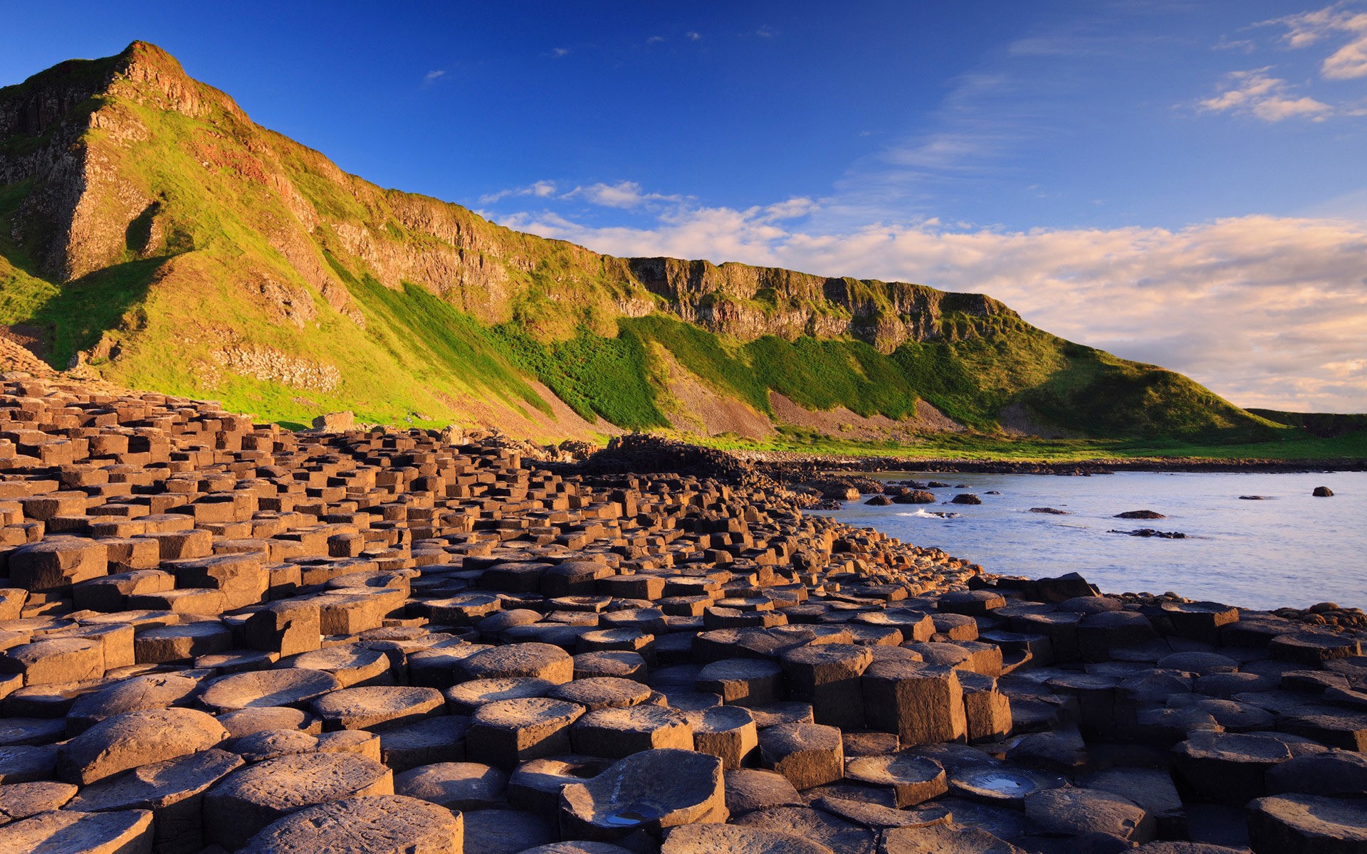 Stepped cliffs on the coast of ireland desktop wallpapers x