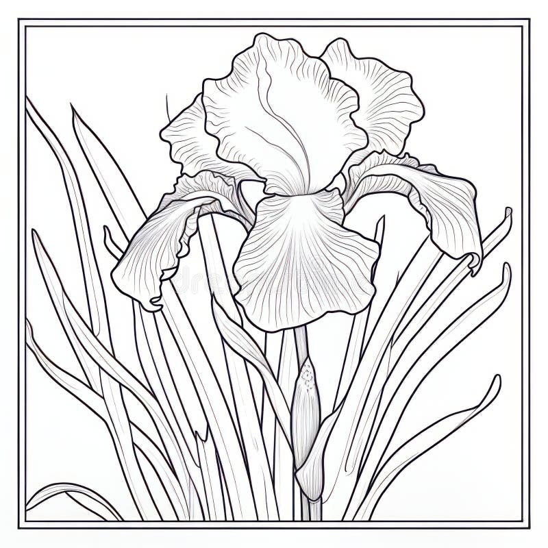 Coloring book iris stock illustrations â coloring book iris stock illustrations vectors clipart