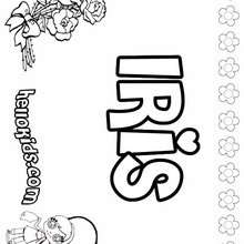 Iris roses coloring pages