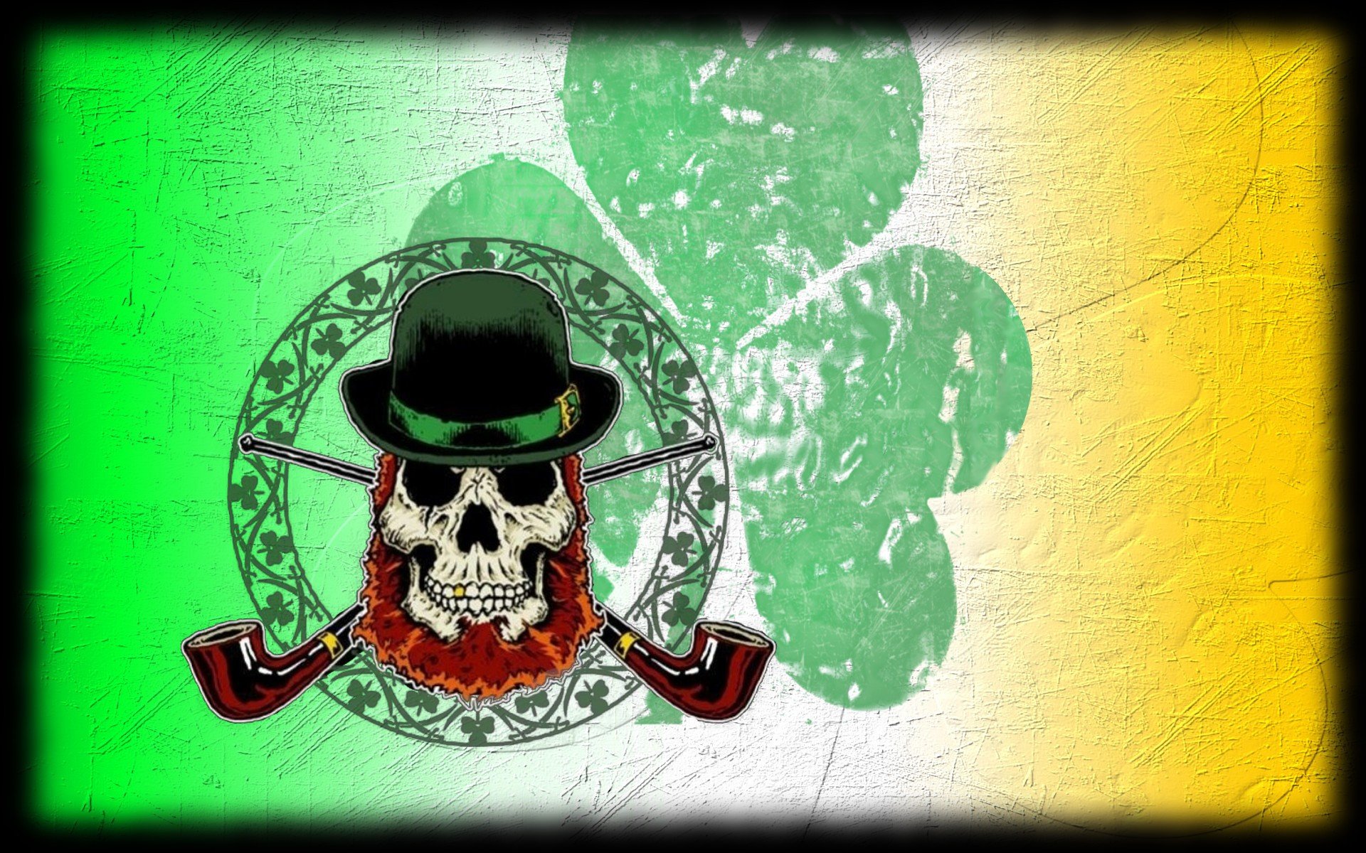 Skull shamrock ireland hd wallpapers desktop and mobile images photos