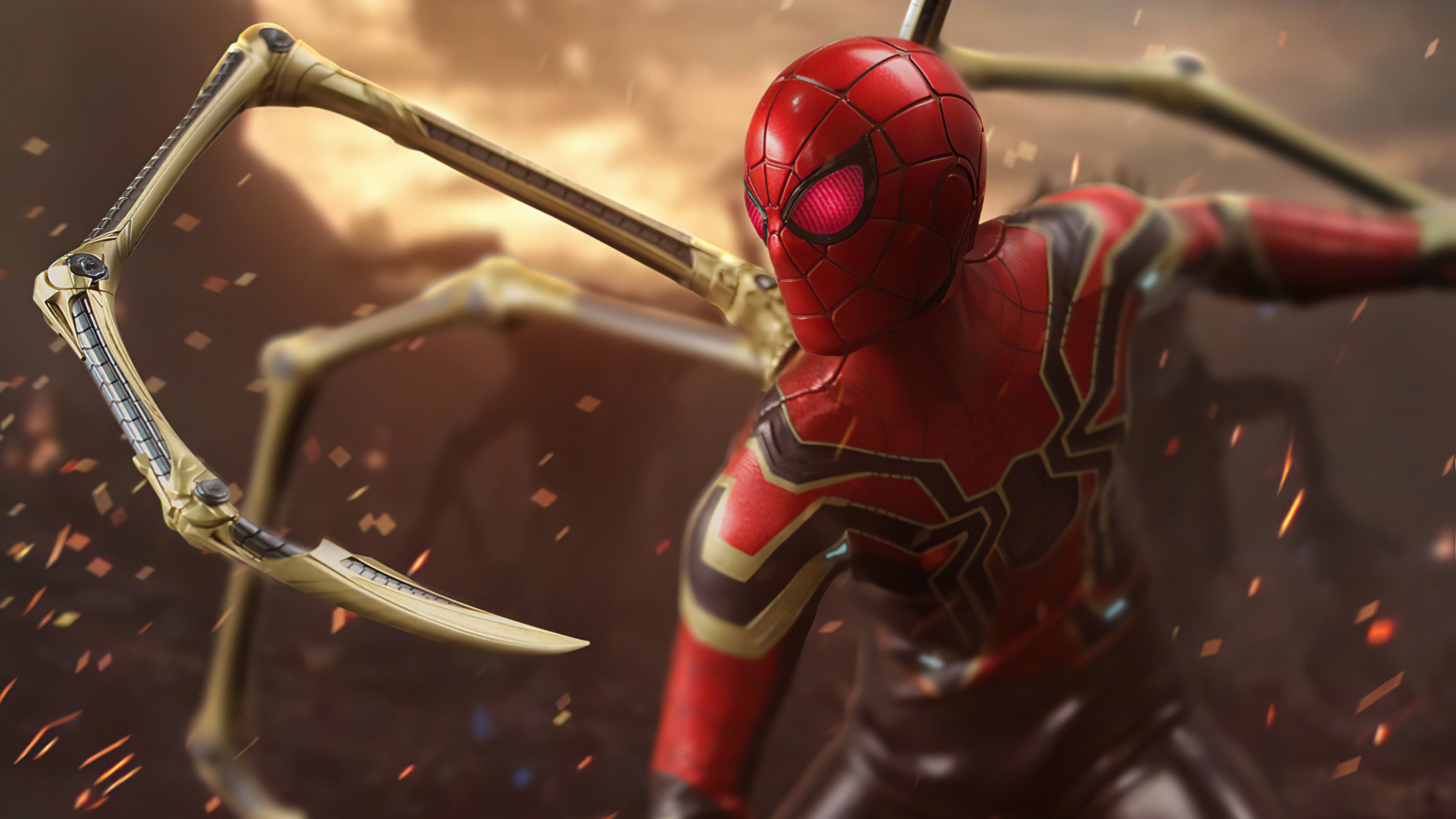 Iron spider red eyes wallpaper k ultra hd id