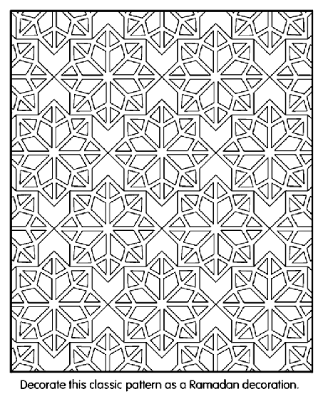 Islamic patterns coloring page