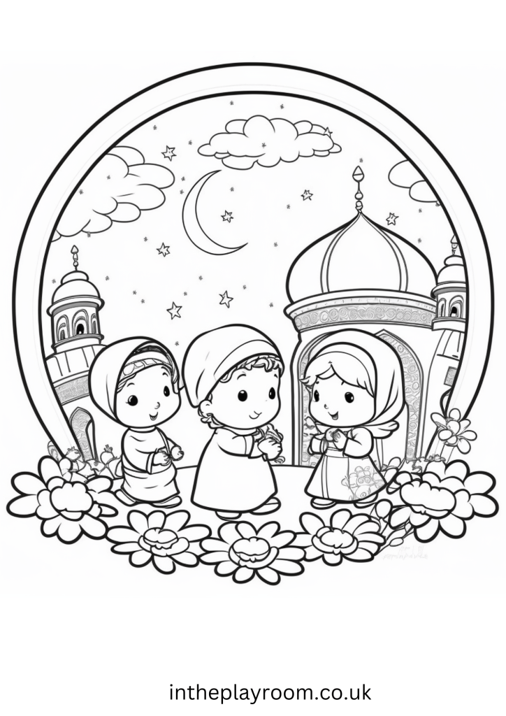 Islamic loring pages for muslim kids