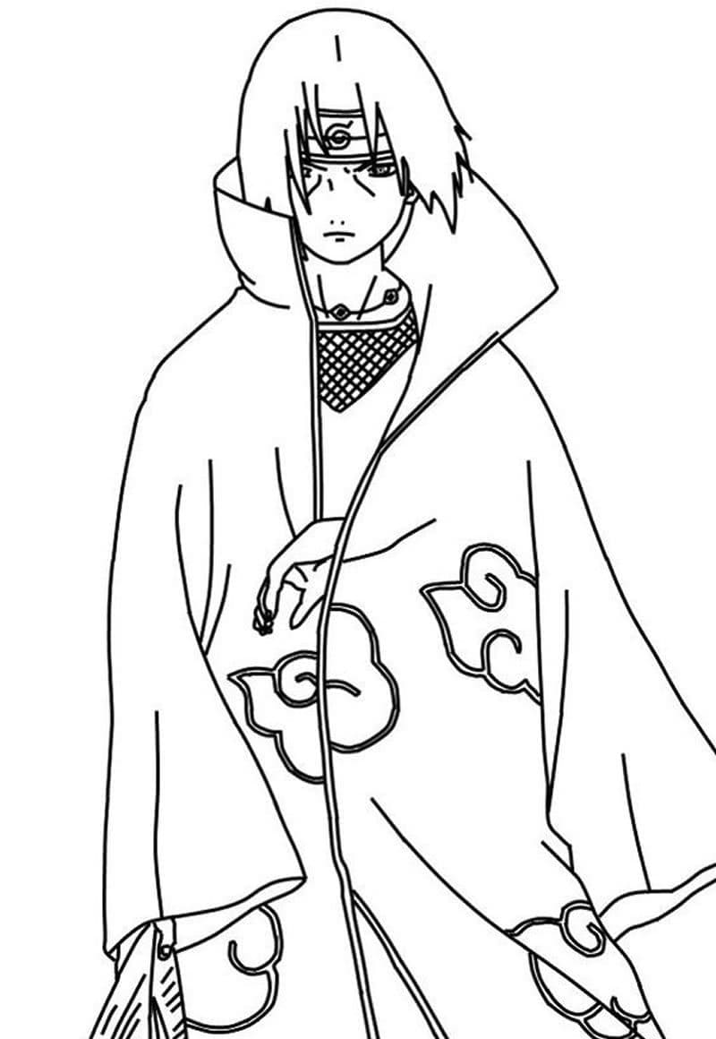 Itachi coloring pages pictures free printable coloring pages naruto drawings itachi