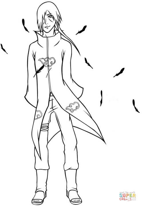 Itachi uchiha coloring page free printable coloring pages
