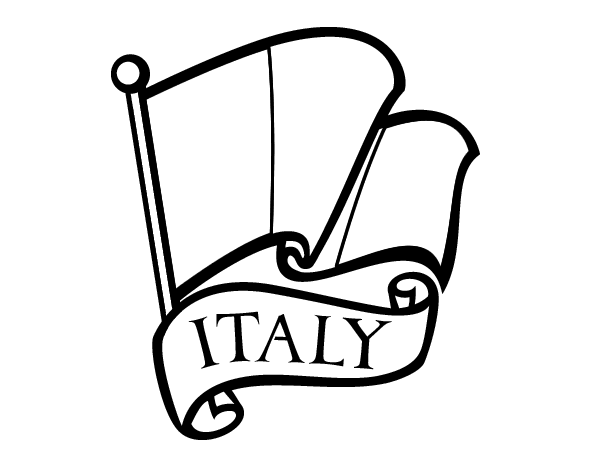 Flag of italy coloring page