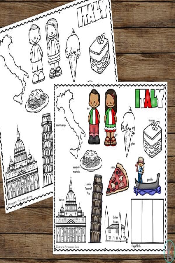 Italy coloring page