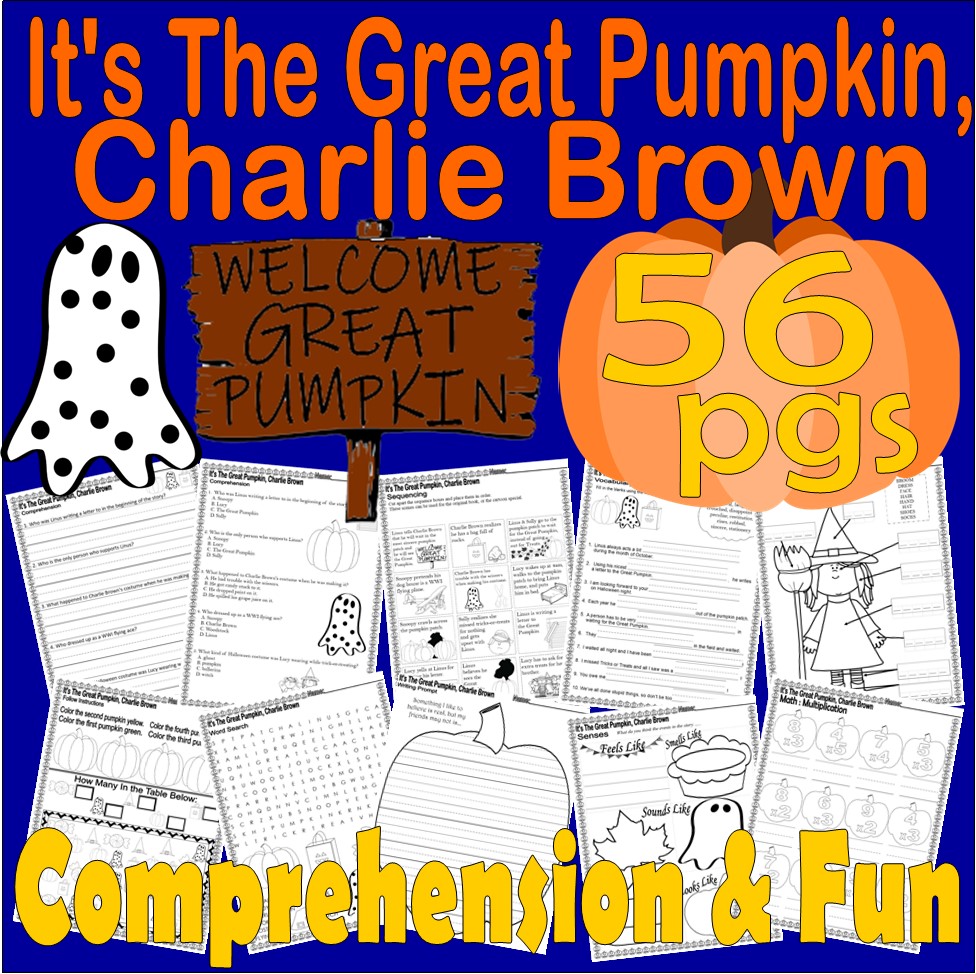 Its the great pumpkin charlie brown read aloud book panion cartoon halloween worksheets made by teachers