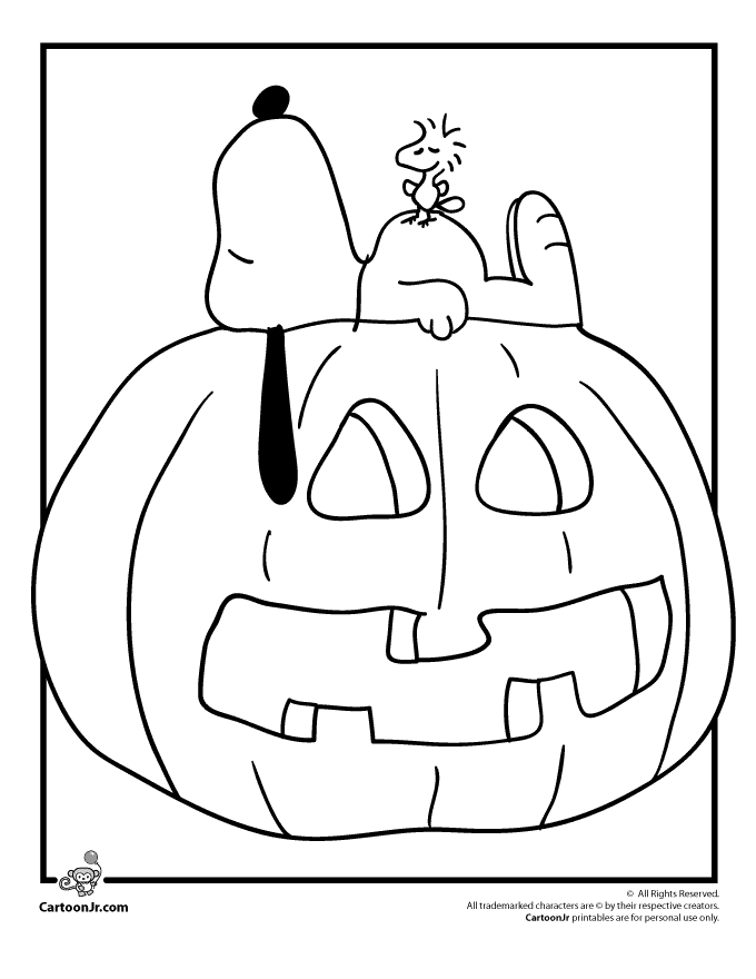 Charlie brown halloween coloring pages printable for free download