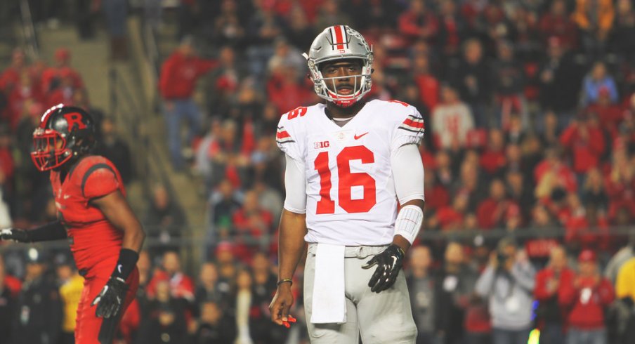 Ohio states jt barrett â smooth calm and collected â helped ease urban meyers mind saturday with five