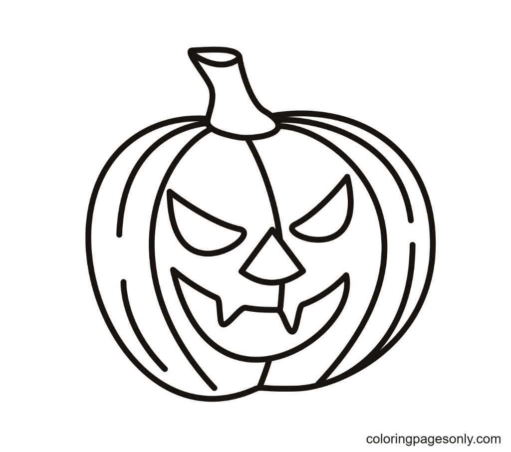 Halloween pumpkin coloring pages printable for free download