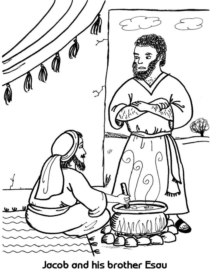 Jacob and esau coloring pages