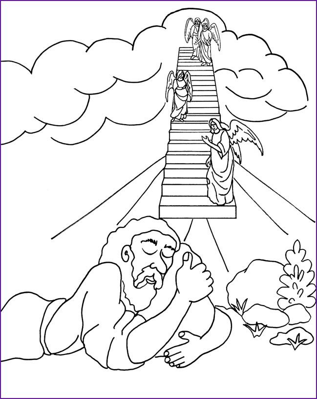 Jacobs ladder coloring page sunday school coloring pages bible crafts preschool bible coloring pages