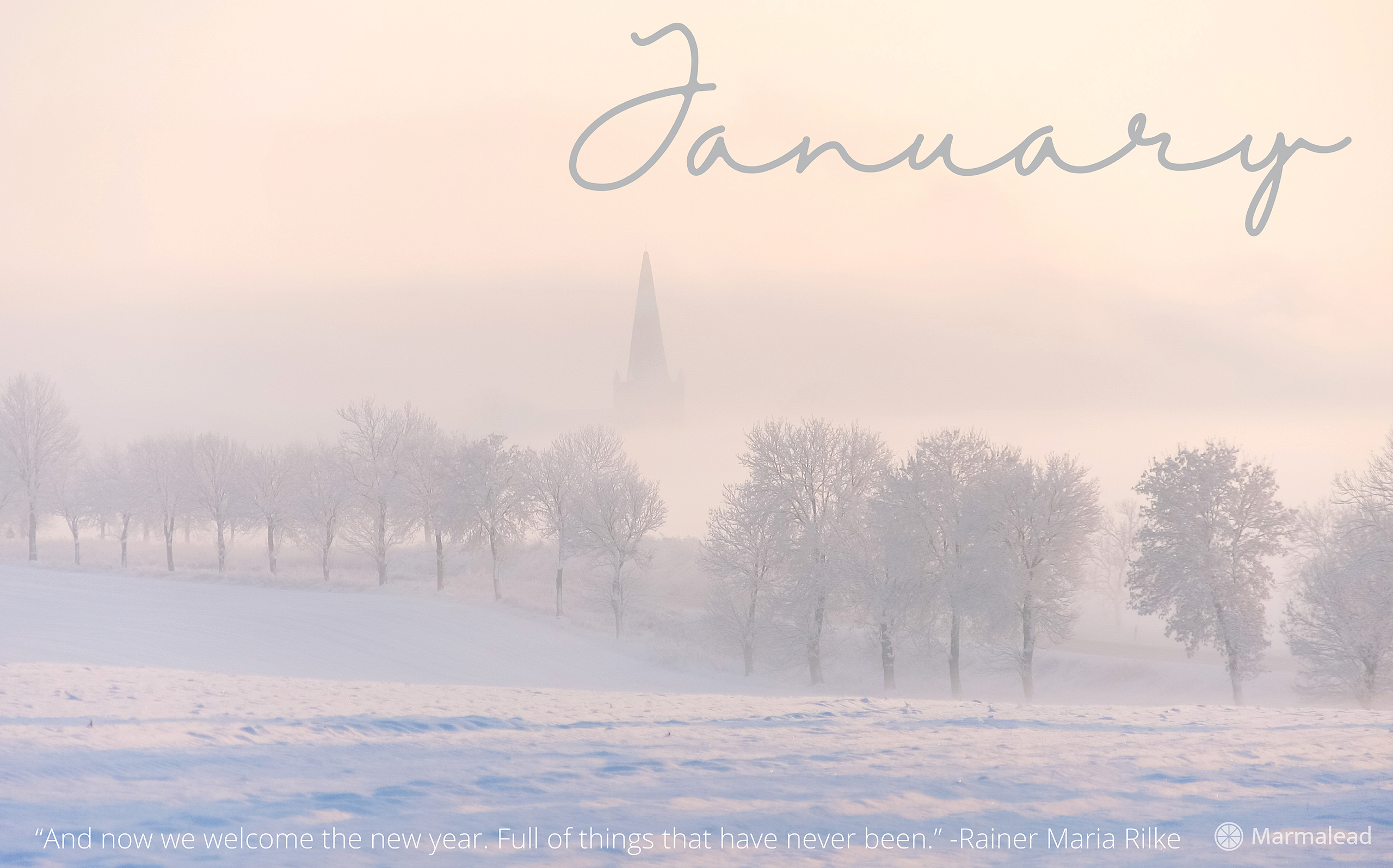 January free desktop calendarwallpaper from