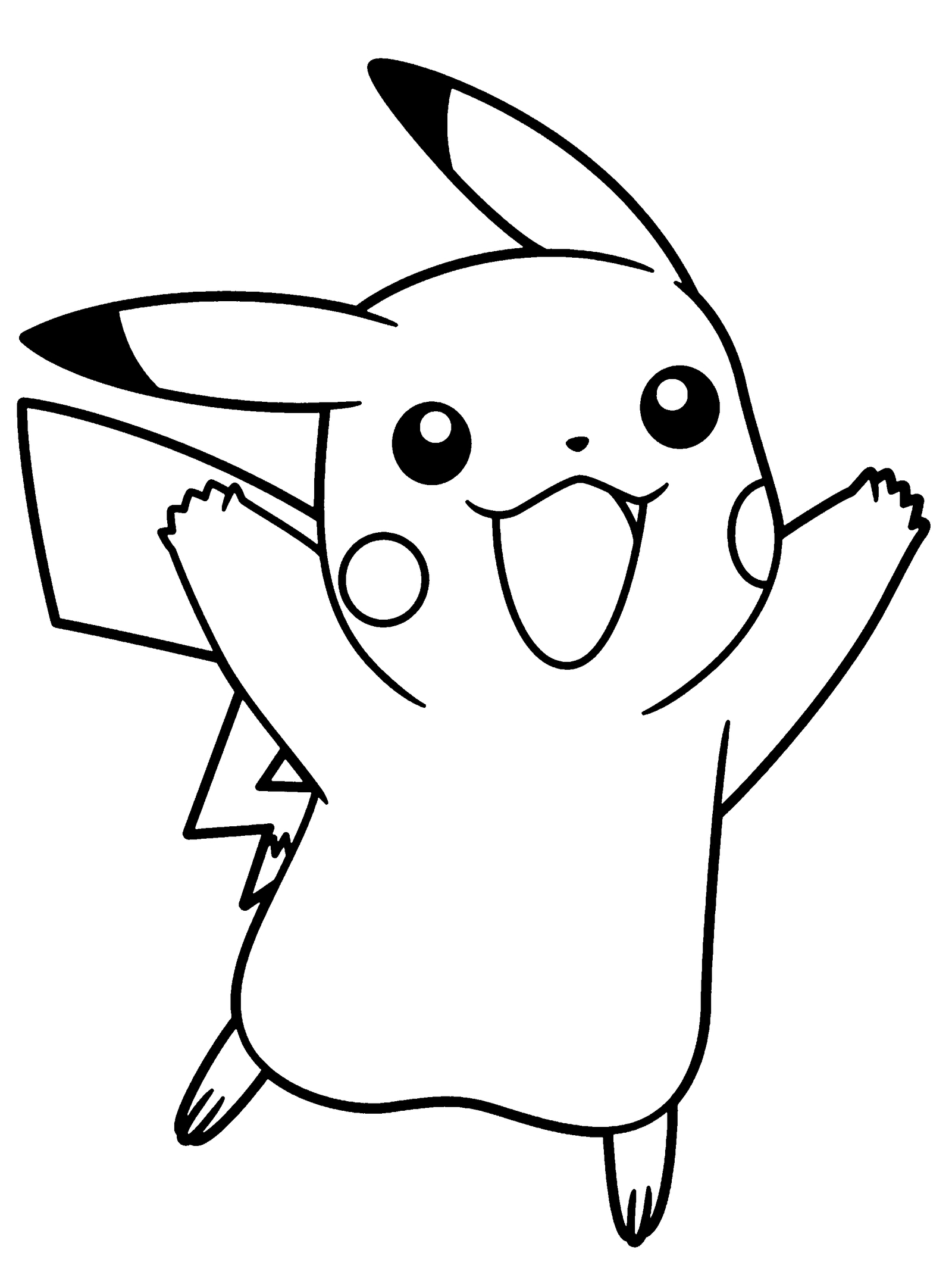 Pickachu coloring pages printable for free download
