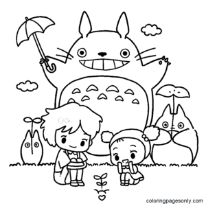 My neighbor totoro coloring pages printable for free download