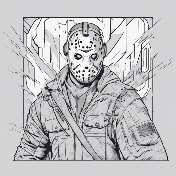 Jason voorhees coloring pages horror coloring pages halloween coloring pages