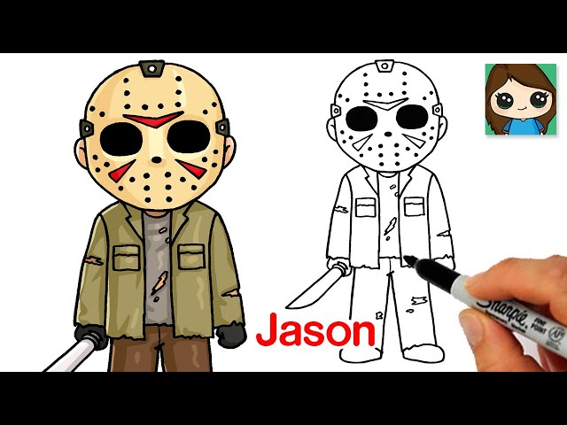 How to draw jason voorhees fro friday the th ðhalloween art