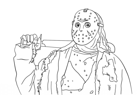 Friday the th jason coloring page free printable coloring pages